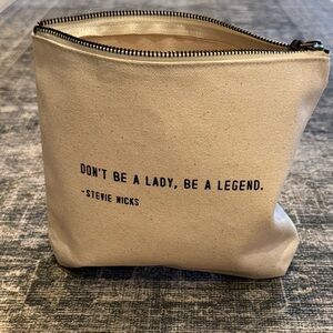 Legendary Quote Canvas Clutch